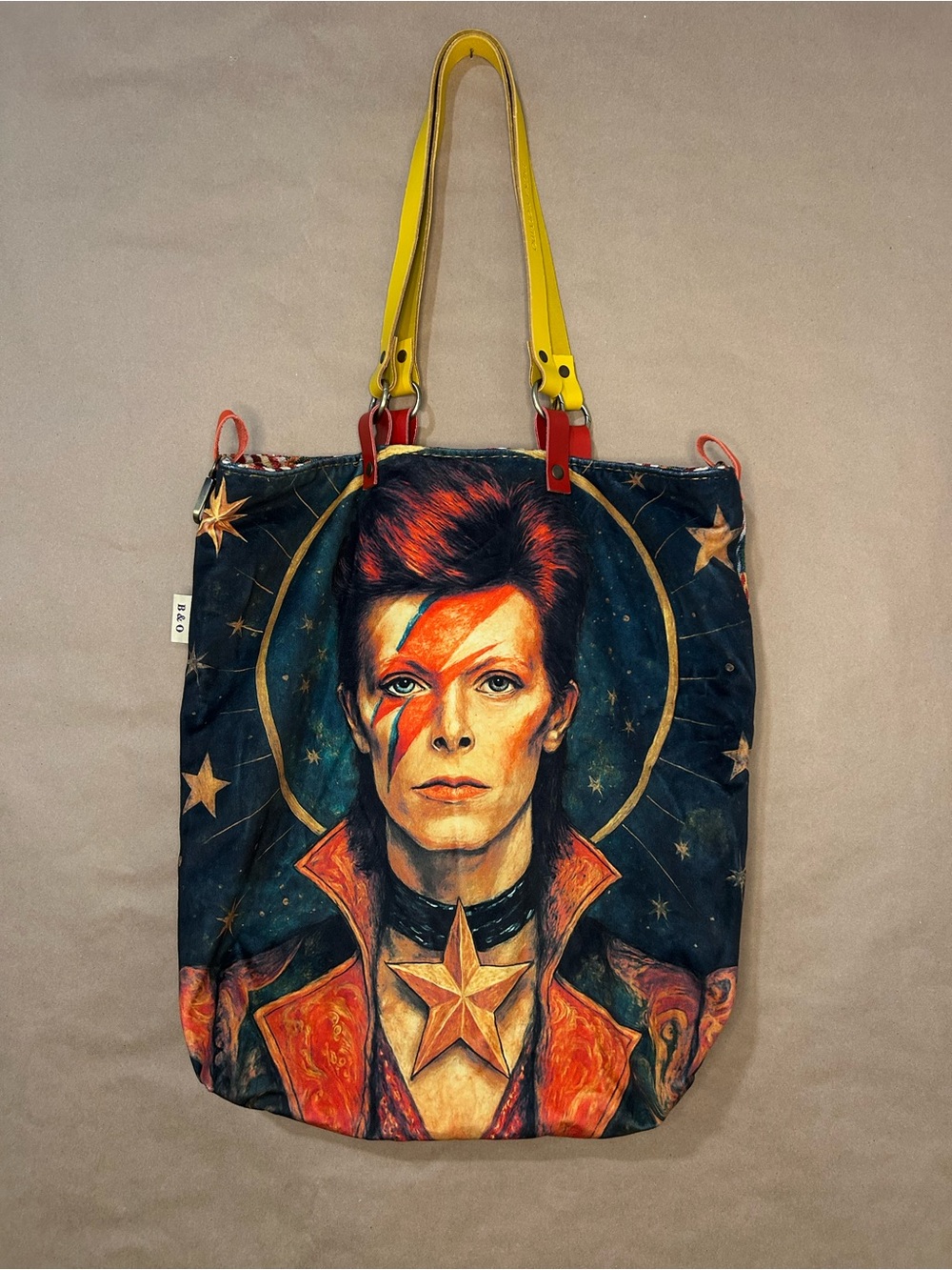 Bruna y Olvido David Bowie Reversible Tote Bag Handmade Spain Rare Limited